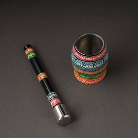  Odisha Pattachitra Painting Stainless Steel Toral Khalbatta Dholak 