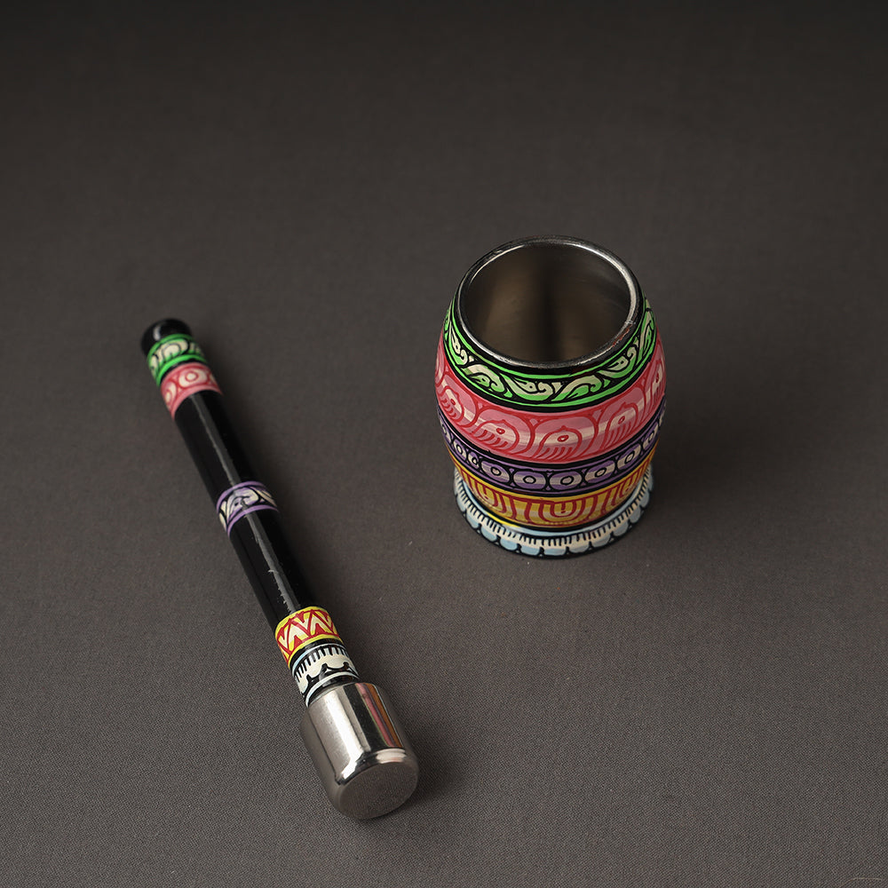  Odisha Pattachitra Painting Stainless Steel Toral Khalbatta Dholak 