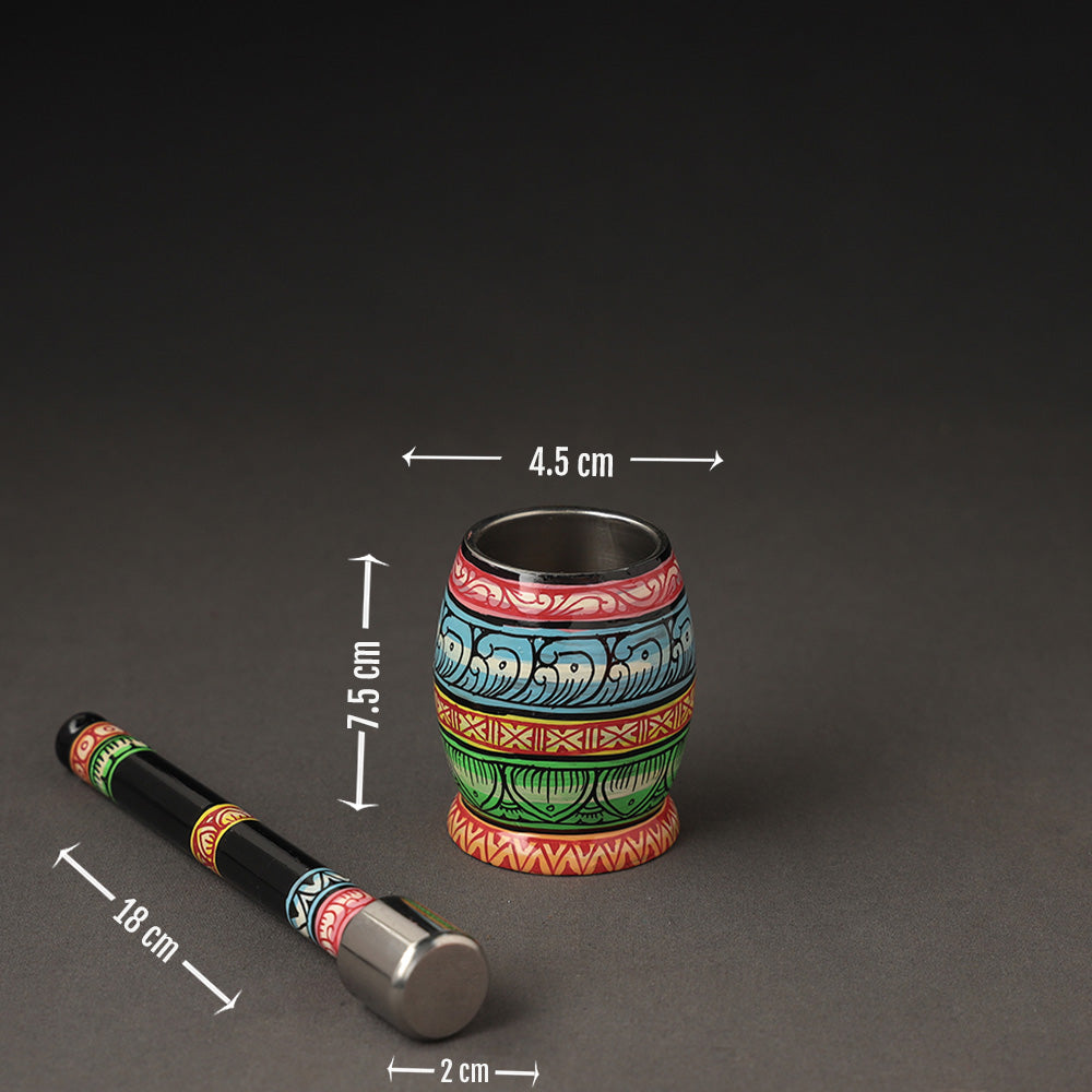  Odisha Pattachitra Painting Stainless Steel Toral Khalbatta Dholak 