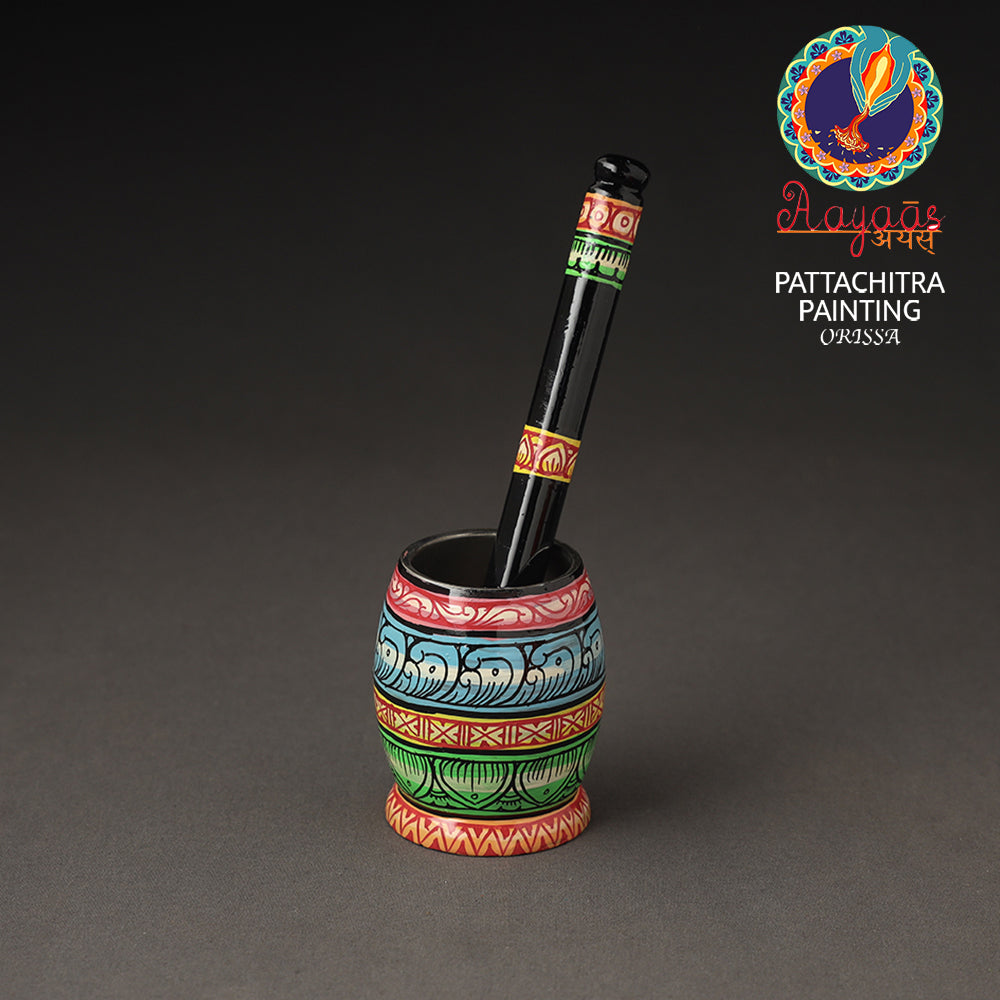  Odisha Pattachitra Painting Stainless Steel Toral Khalbatta Dholak 