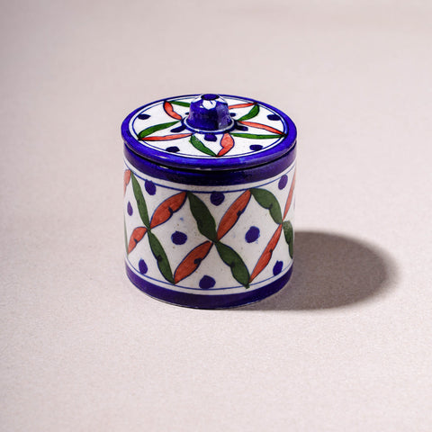  Original Blue Pottery Ceramic Barni/Storage Jar with Lid Online in India  
