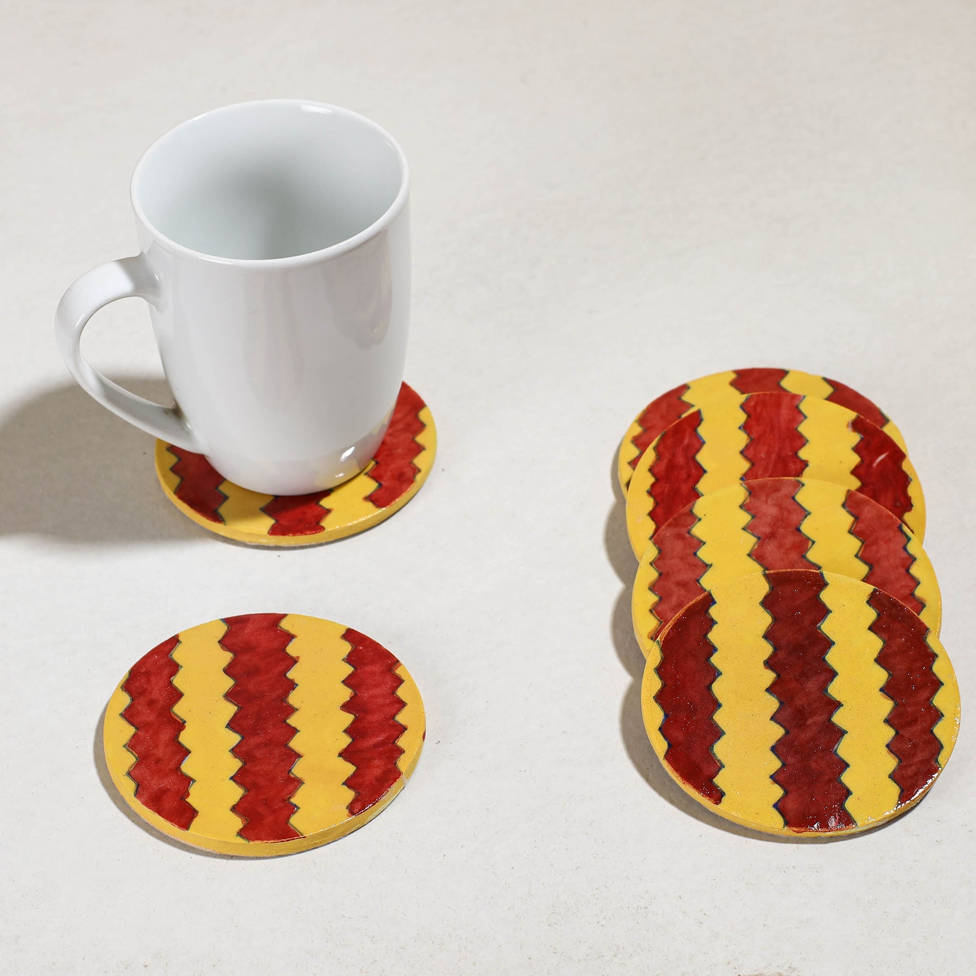  Original Blue Pottery Ceramic Coasters (Set of 6) 18 