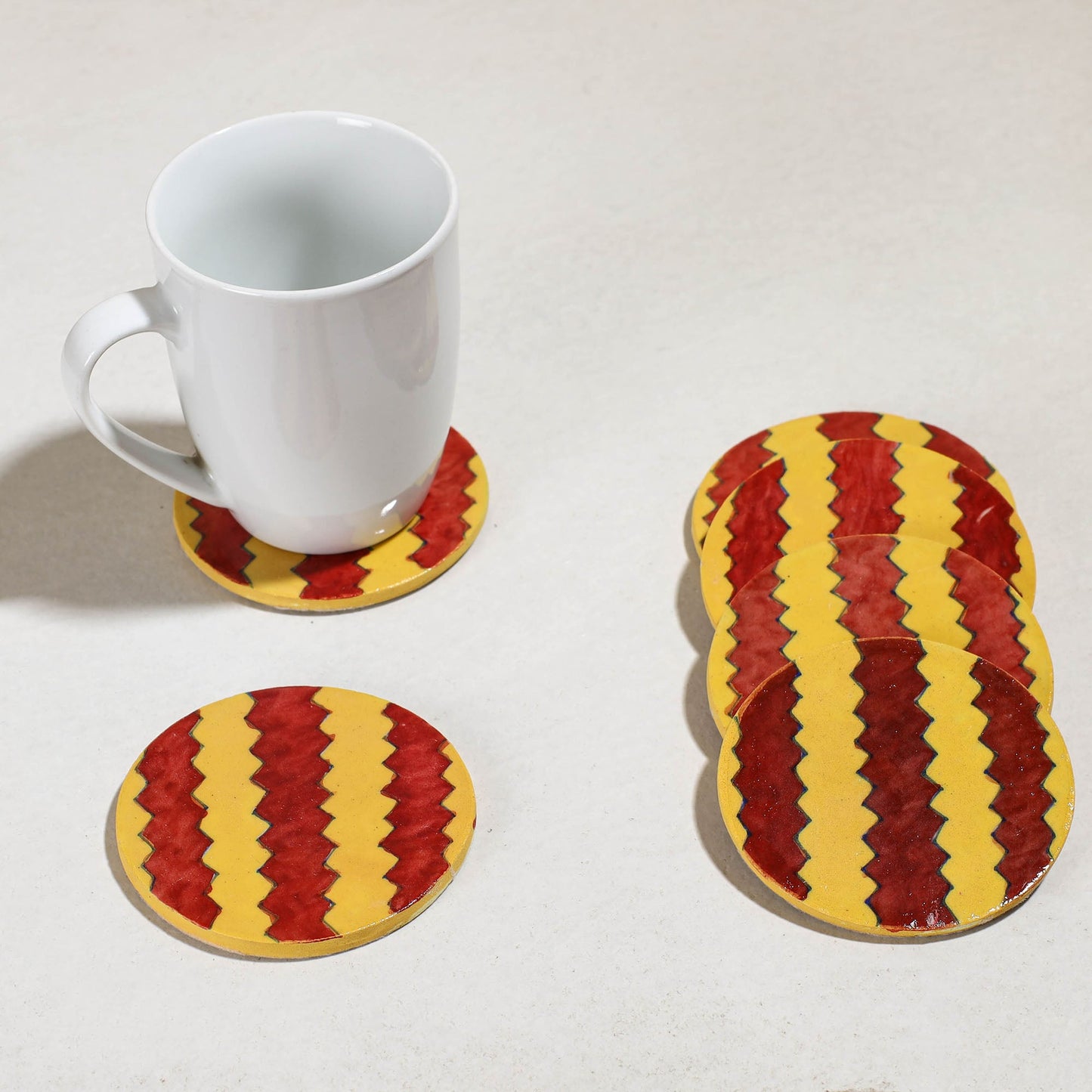  Original Blue Pottery Ceramic Coasters (Set of 6) 18 