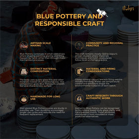 Multicolor - original blue pottery ceramic coasters (set