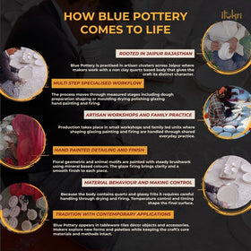 Multicolor - original blue pottery ceramic decorative