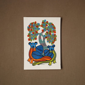 Multicolor - original folk art gond painting by choti tekam