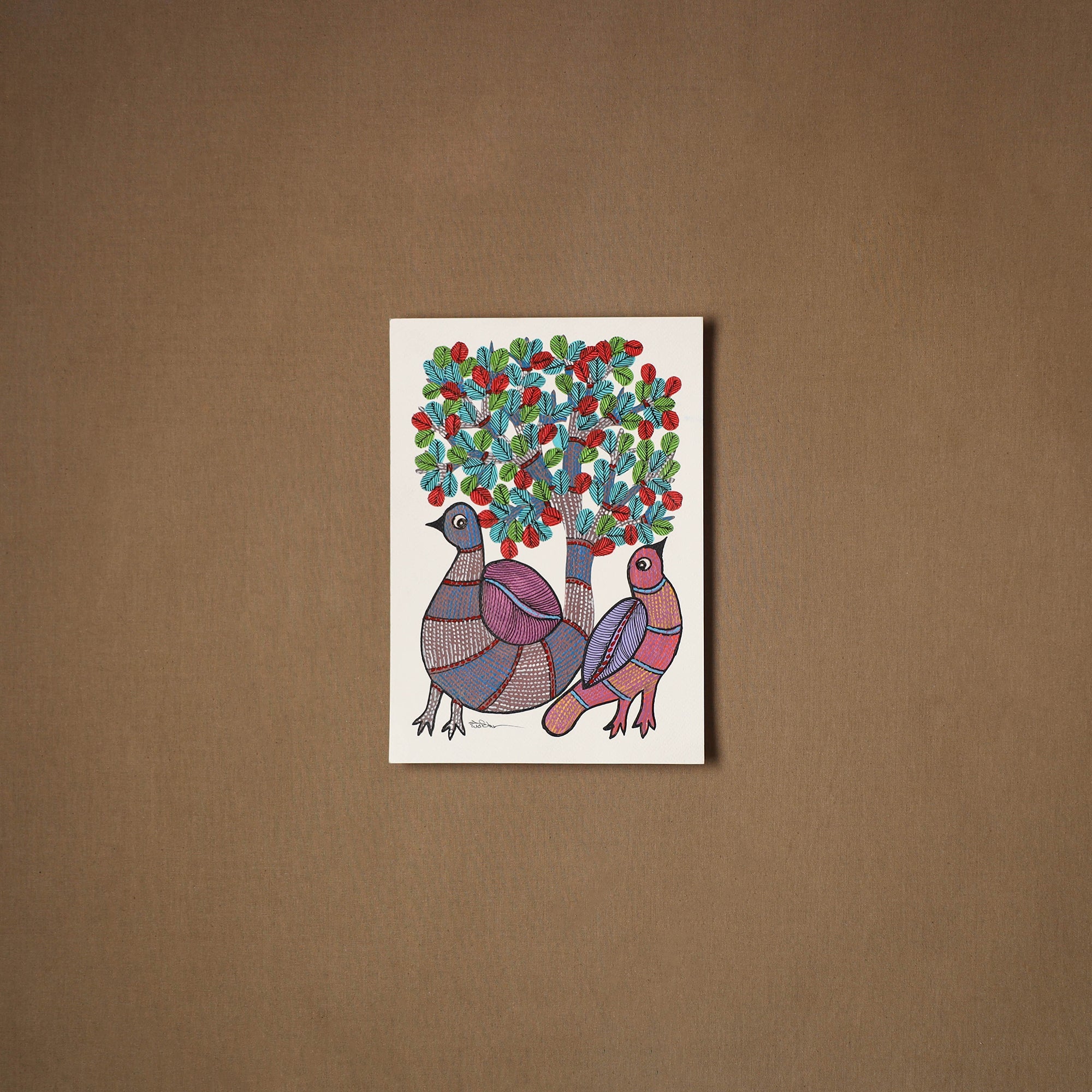 Multicolor - original folk art gond painting by choti tekam