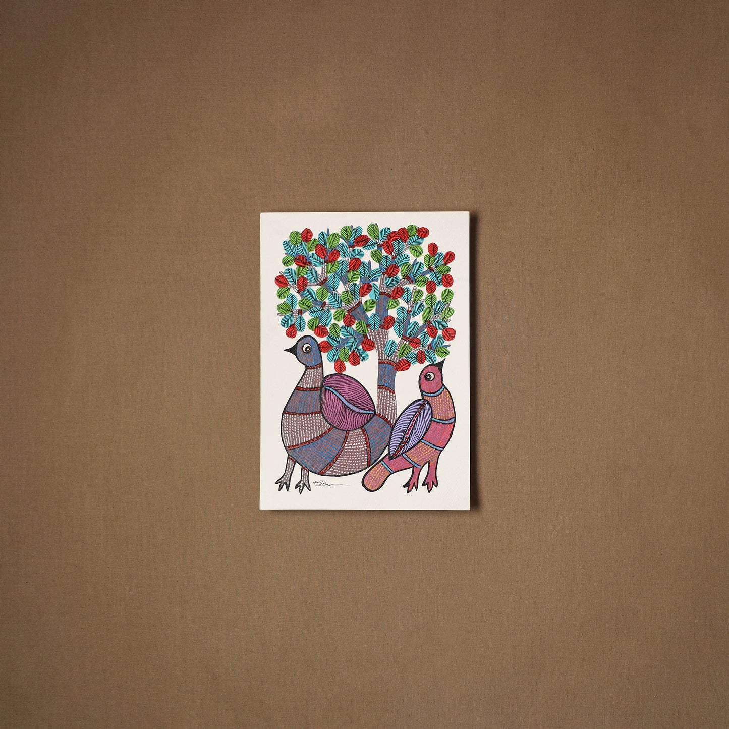Multicolor - original folk art gond painting by choti tekam