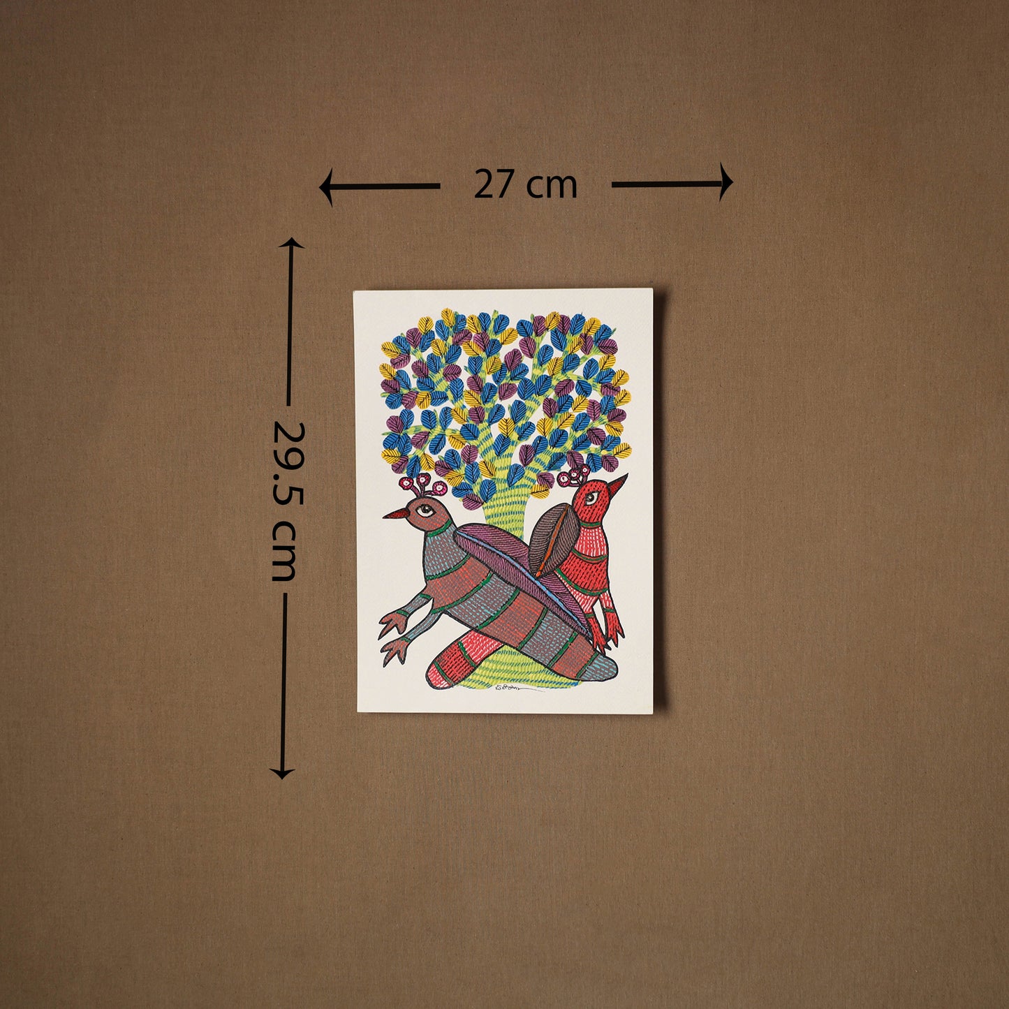 Multicolor - original folk art gond painting by choti tekam