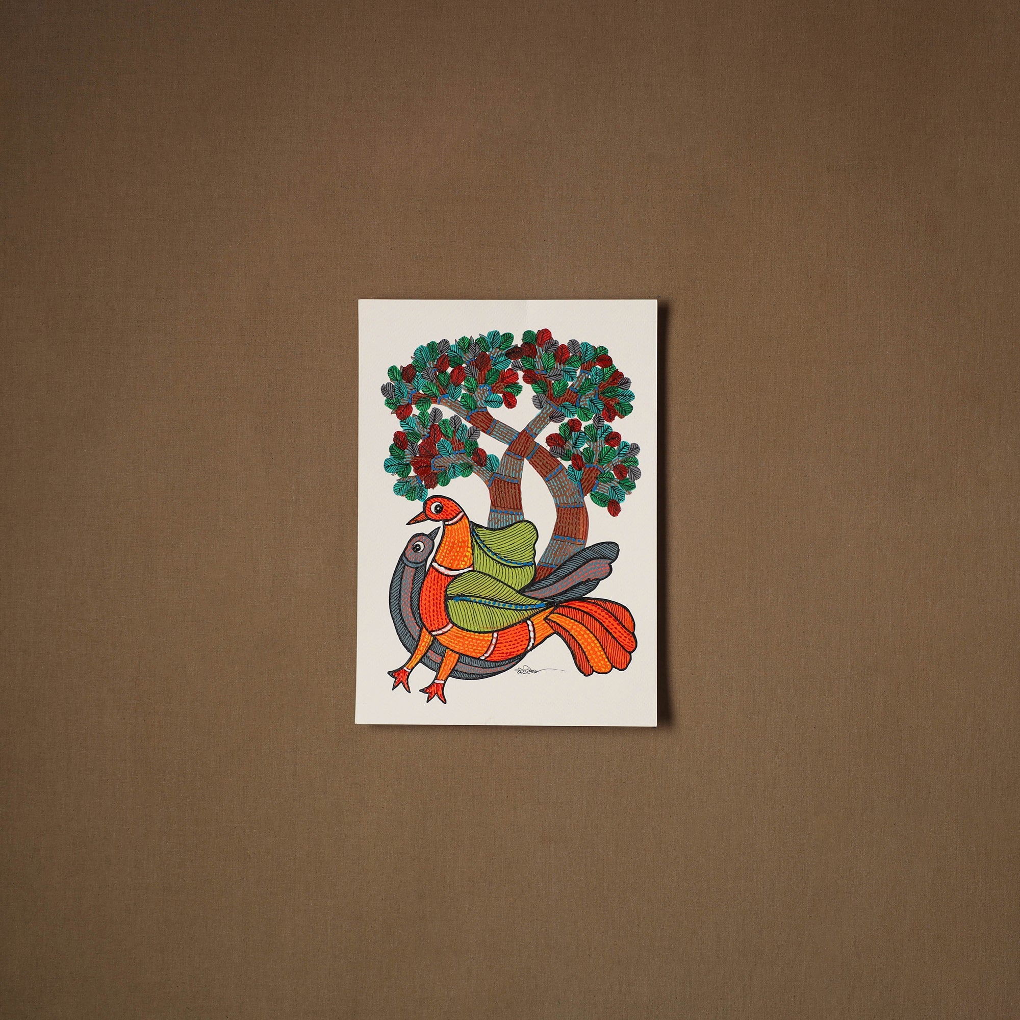 Multicolor - original folk art gond painting by choti tekam