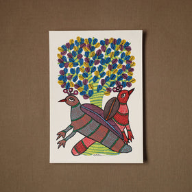 Multicolor - original folk art gond painting by choti tekam