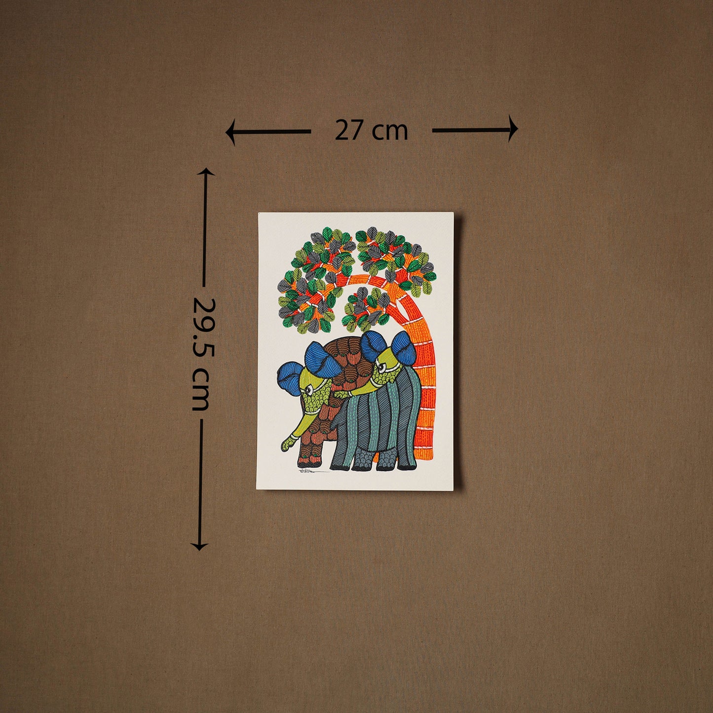 Multicolor - original folk art gond painting by choti tekam