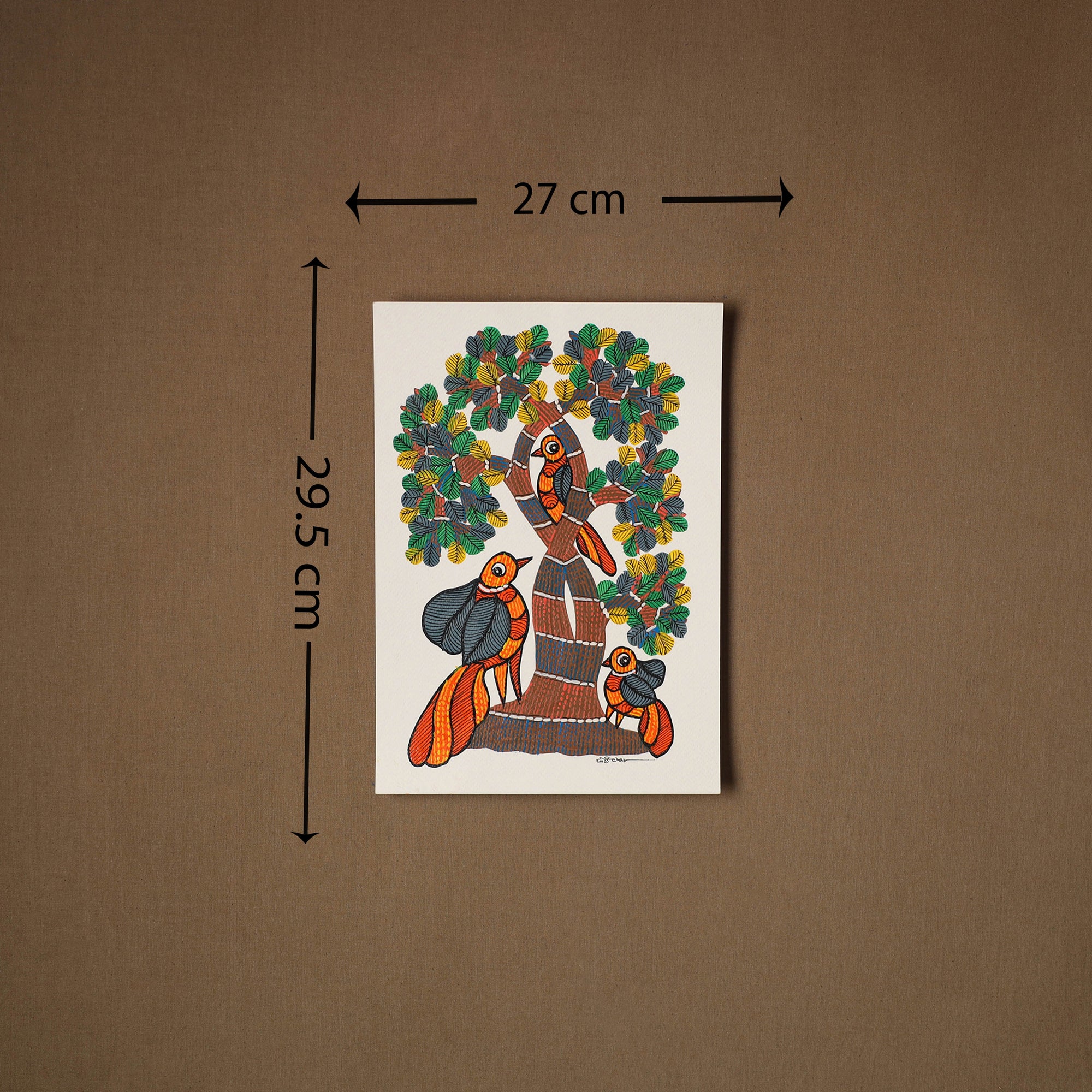 Multicolor - original folk art gond painting by choti tekam