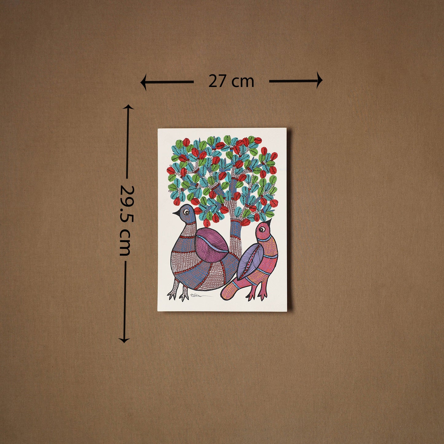 Multicolor - original folk art gond painting by choti tekam