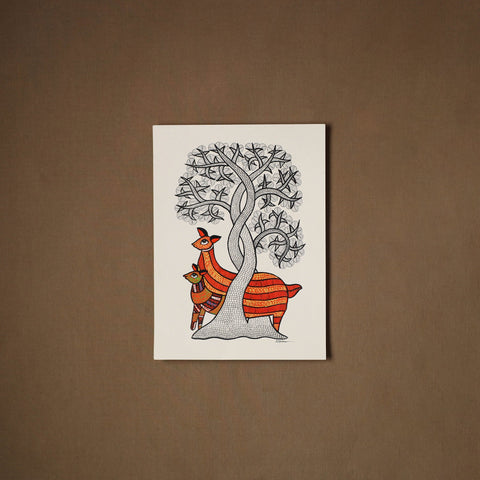 Multicolor - original folk art gond painting by choti tekam