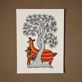 Multicolor - original folk art gond painting by choti tekam