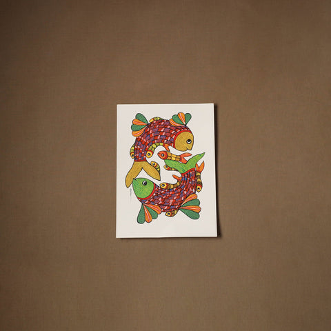 Multicolor - original folk art gond painting by choti tekam