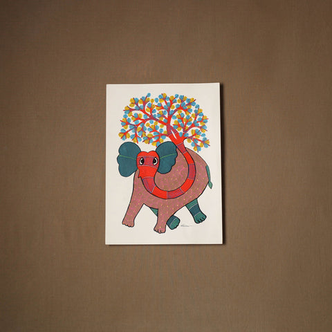 Multicolor - original folk art gond painting by choti tekam