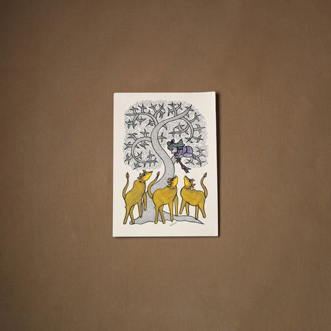 Multicolor - original folk art gond painting by choti tekam