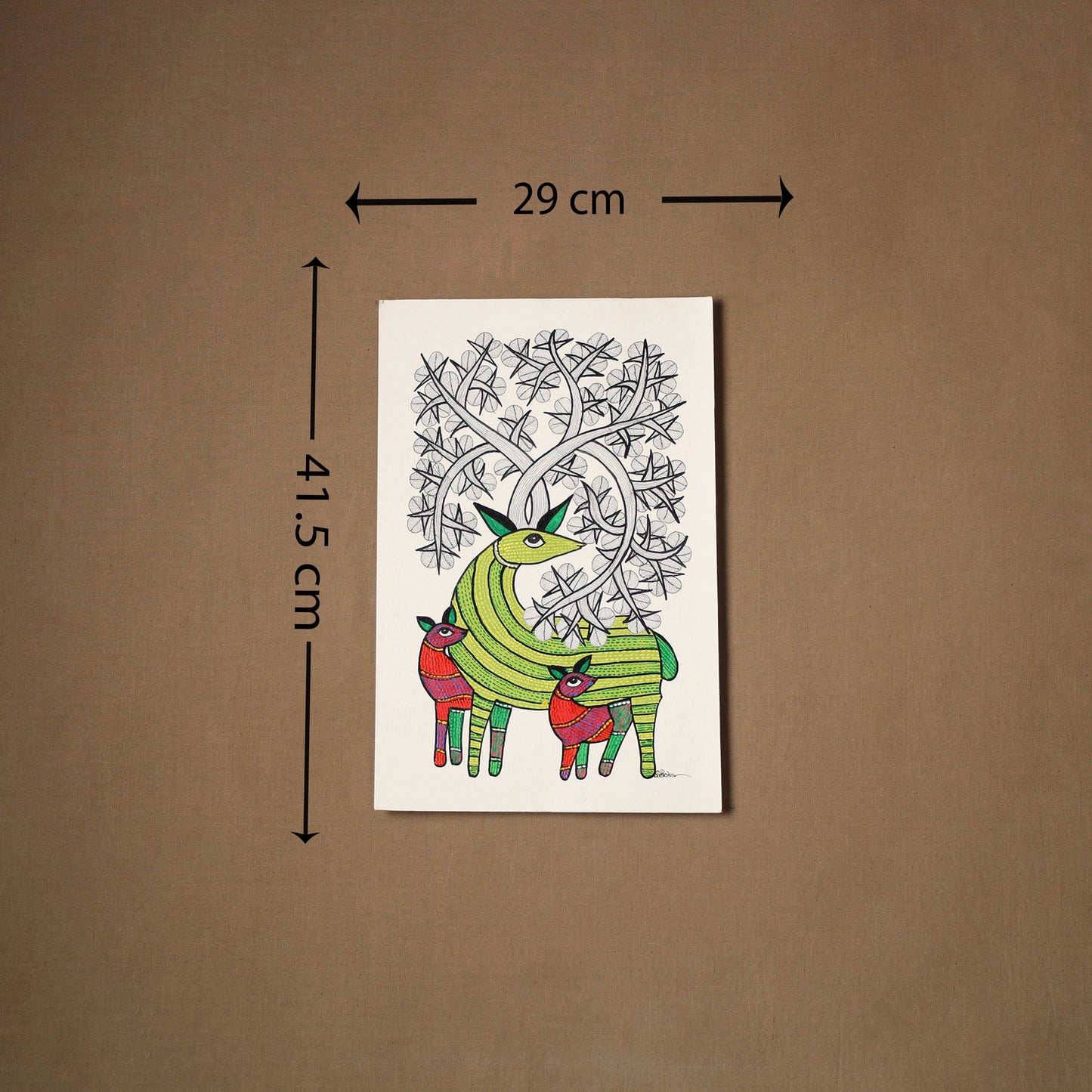 Multicolor - original folk art gond painting by choti tekam