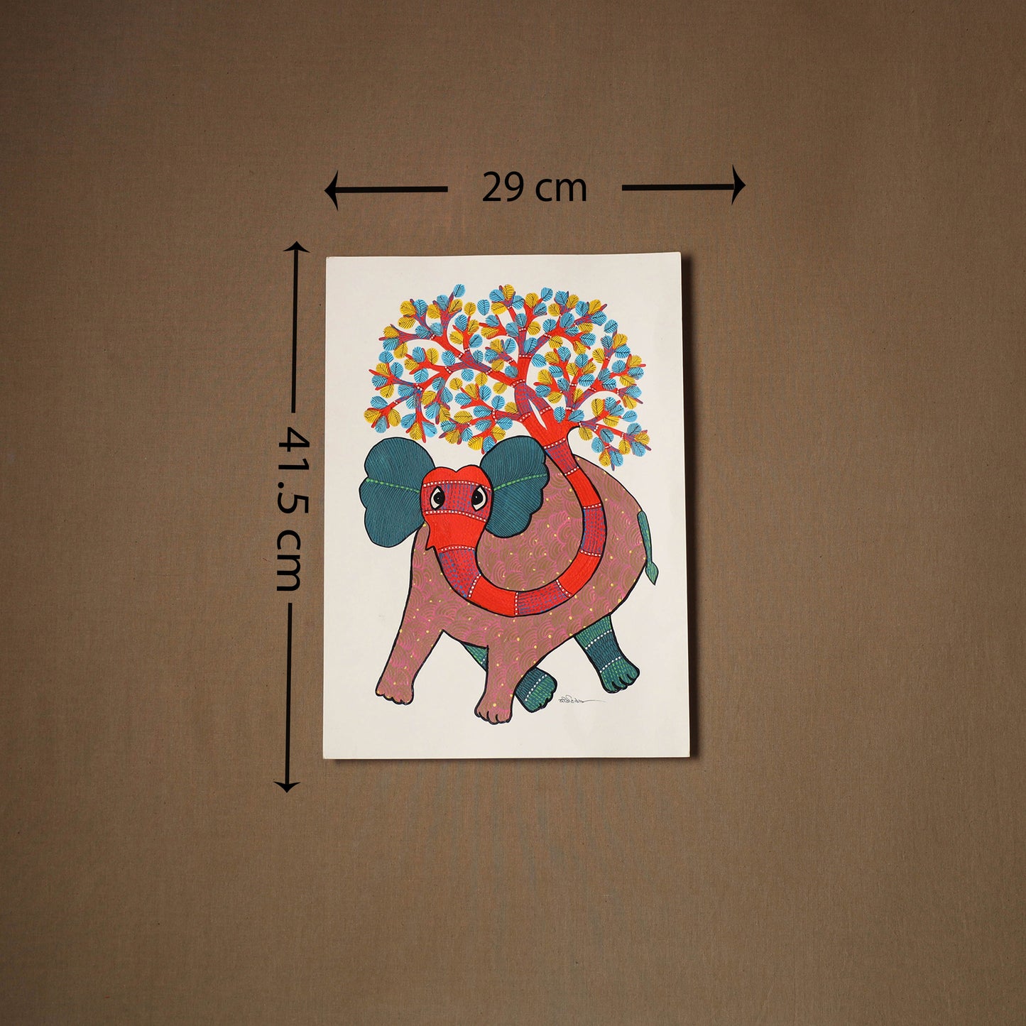Multicolor - original folk art gond painting by choti tekam
