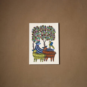Multicolor - original folk art gond painting by choti tekam