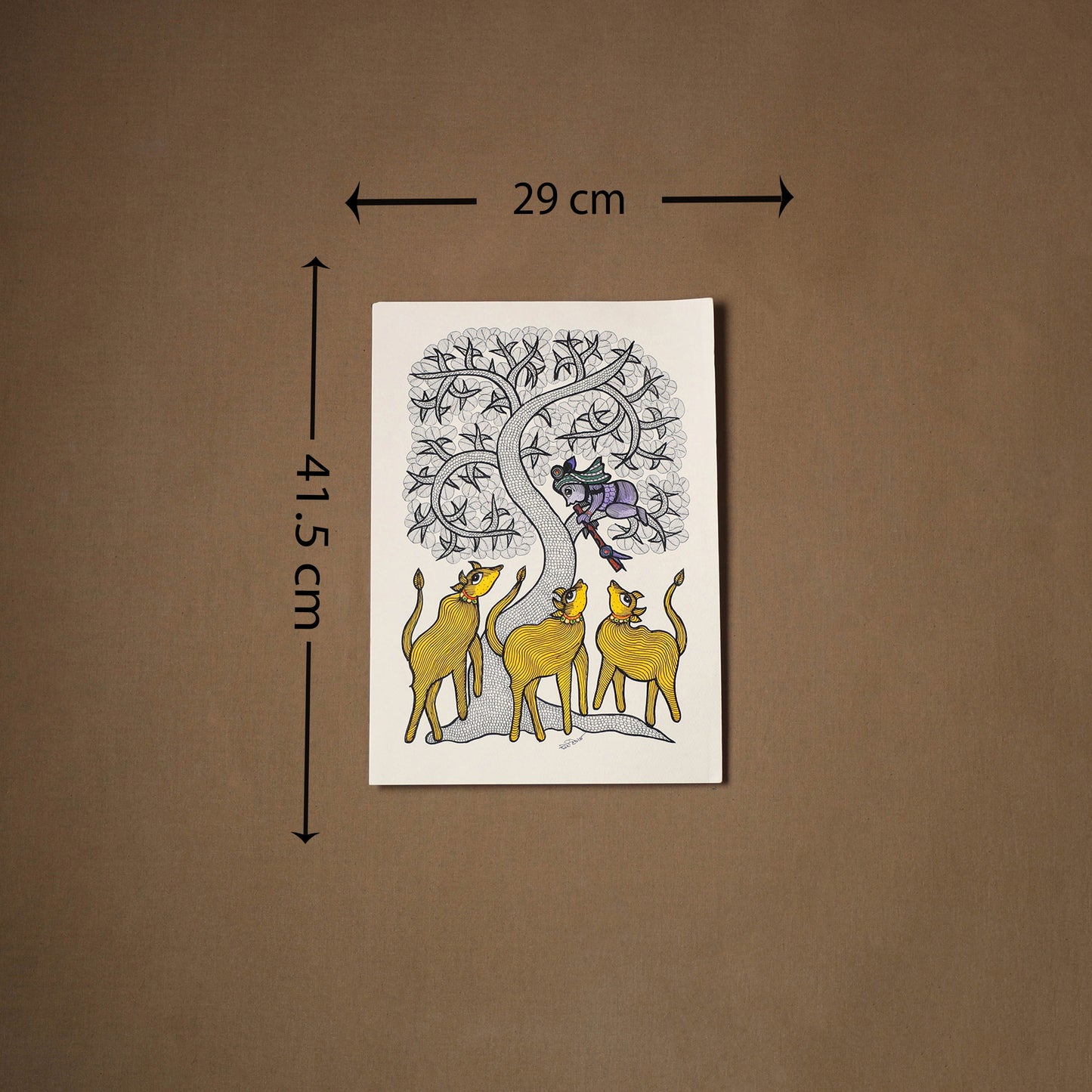 Multicolor - original folk art gond painting by choti tekam