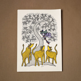 Multicolor - original folk art gond painting by choti tekam