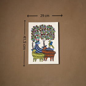 Multicolor - original folk art gond painting by choti tekam