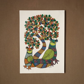 Multicolor - original folk art gond painting by choti tekam
