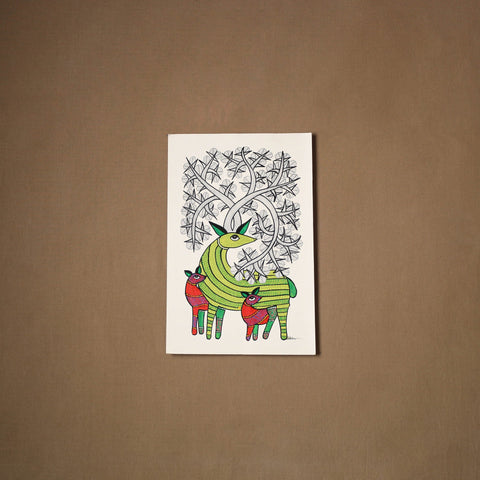 Multicolor - original folk art gond painting by choti tekam