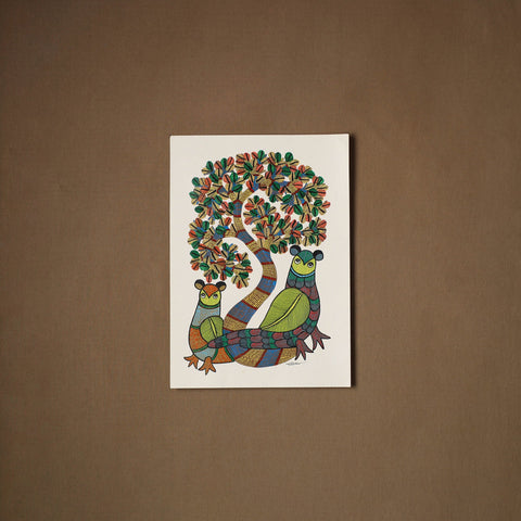 Multicolor - original folk art gond painting by choti tekam