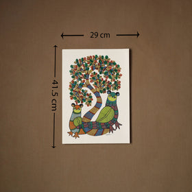 Multicolor - original folk art gond painting by choti tekam