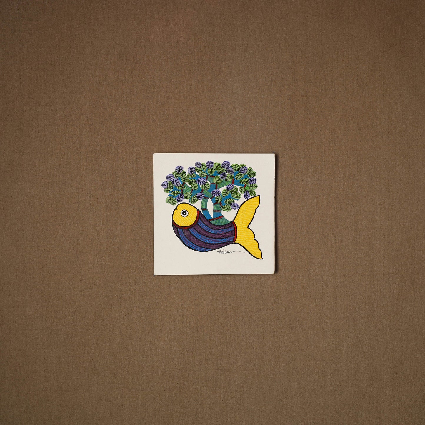 Multicolor - original folk art gond painting by choti tekam