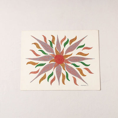  Original Gond Folk Art Painting by Gariba Singh Tekam 