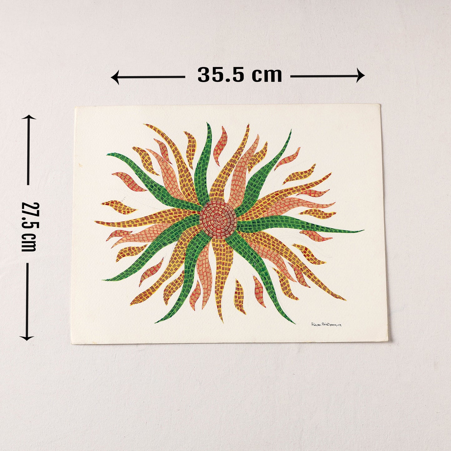  Original Gond Folk Art Painting by Gariba Singh Tekam 