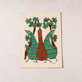  Original Gond Folk Art Painting by Gariba Singh Tekam 