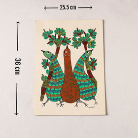 Original Gond Folk Art Painting by Gariba Singh Tekam 