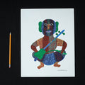  Original Gond Folk Art Painting by Gariba Singh Tekam 