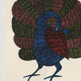  Original Gond Folk Art Painting by Gariba Singh Tekam 