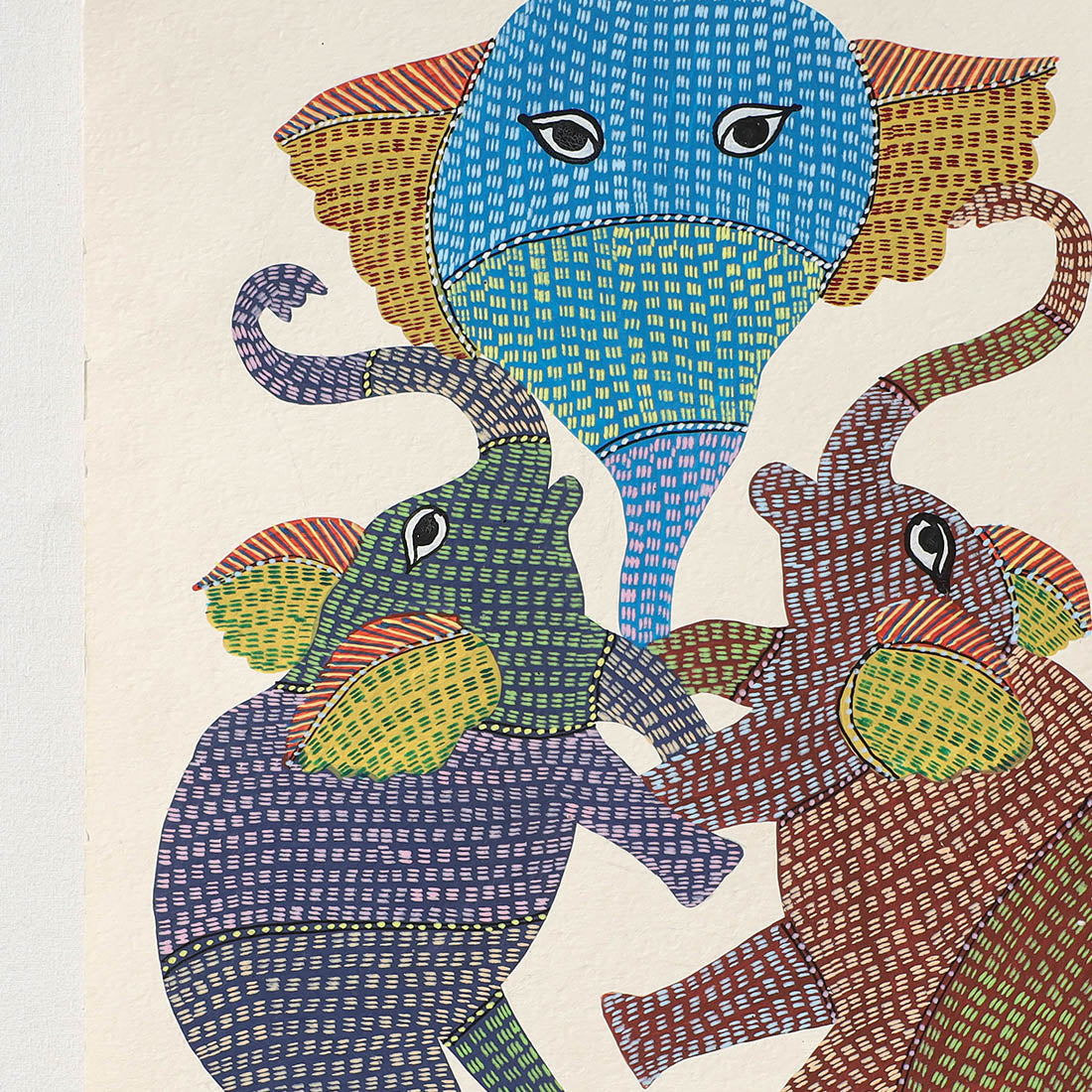  Original Gond Folk Art Painting by Gariba Singh Tekam 