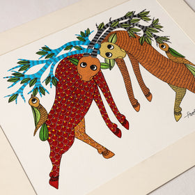  Original Gond Folk Art Painting by Godi Chitrakar 