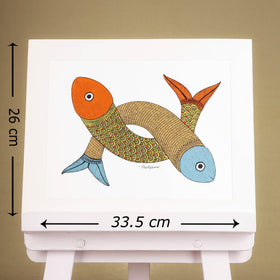  Original Gond Folk Art Painting by Godi Chitrakar 