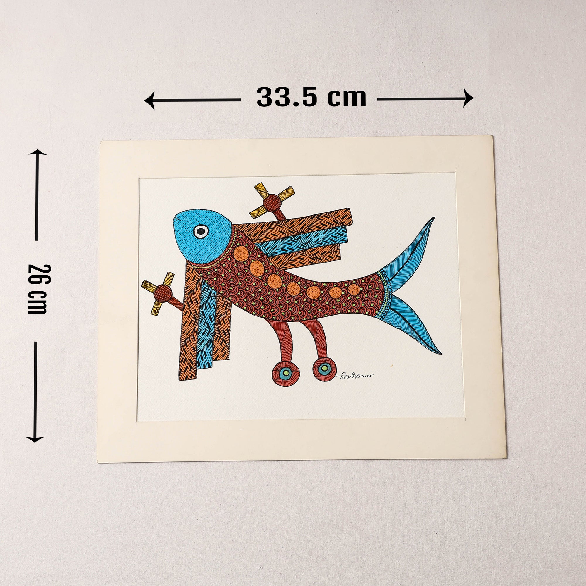  Original Gond Folk Art Painting by Godi Chitrakar 