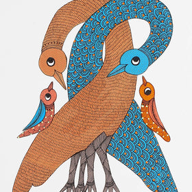  Original Gond Folk Art Painting by Godi Chitrakar 