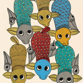 Buy Original Gond Folk Art Painting by Godi Chitrakar Online at iTokri.com