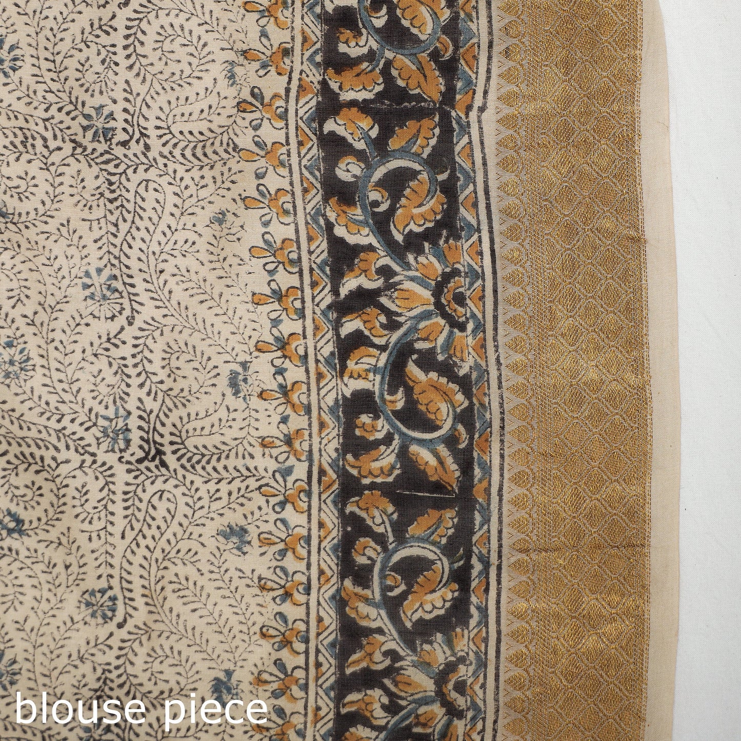 Multicolor Original Pedana Kalamkari Block Print Chanderi Silk Saree