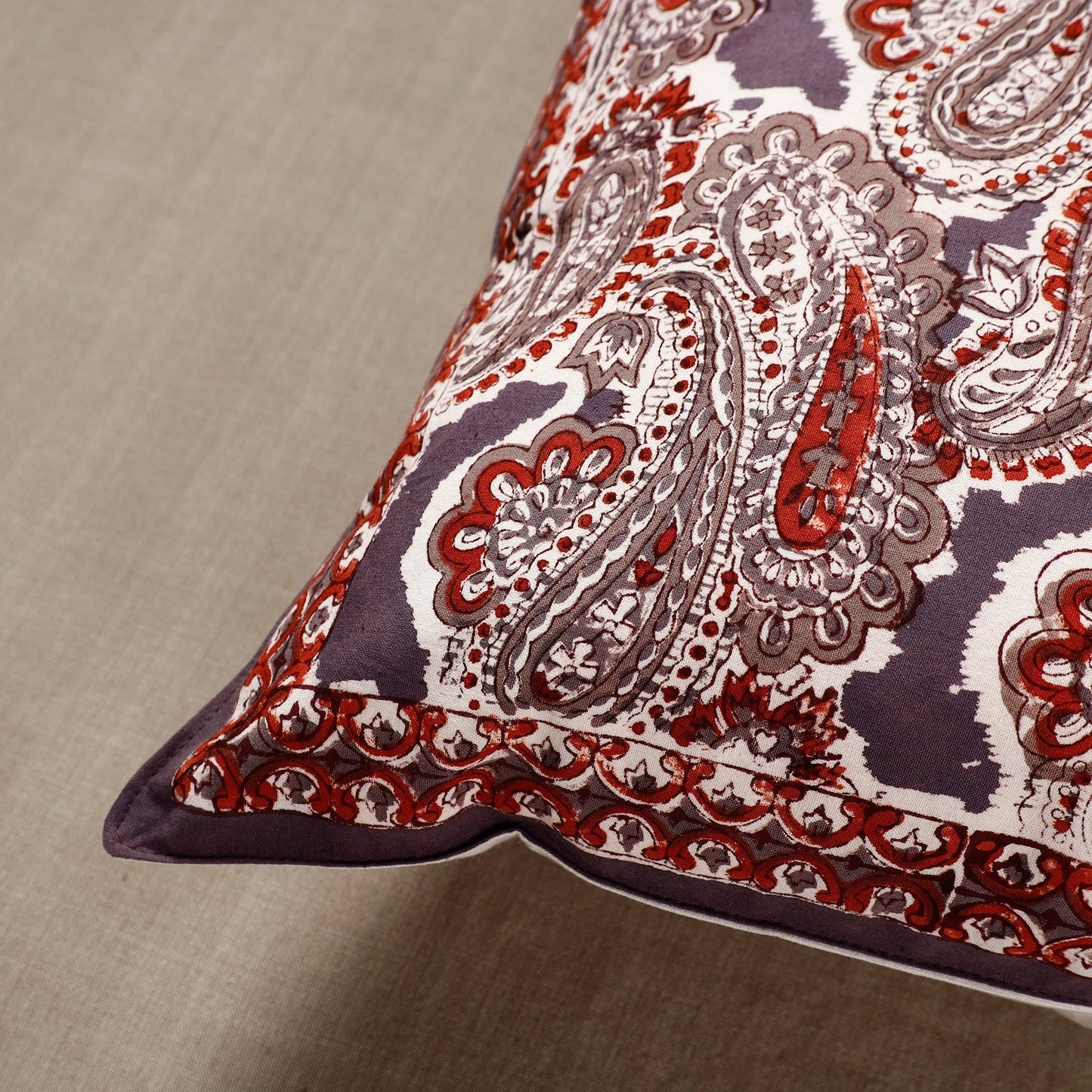 Block Printed Cushion Cover 