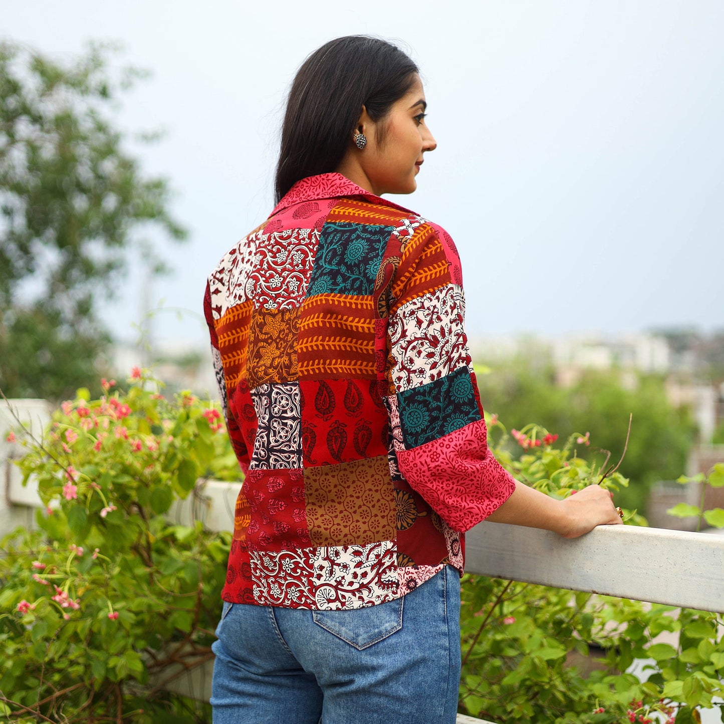 Buy Multicolor Patchwork Bagh Print Women's Jacket