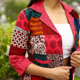 Buy Multicolor Patchwork Bagh Print Women's Jacket